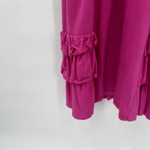 SUNDANCE CATALOG Pink Sleeveless V Neck Tie Waist Midi Dress // L - Picture 4 of 8